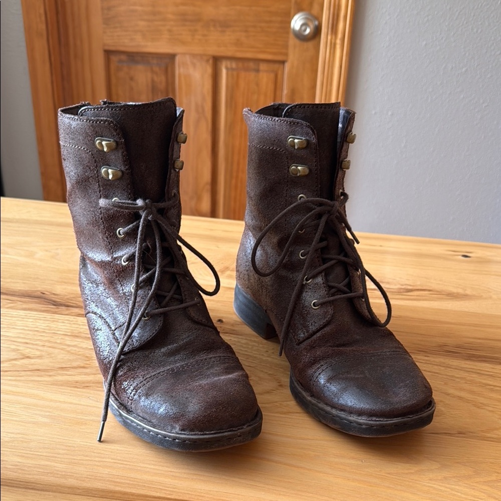 Born Brown Leather Ankle Boots